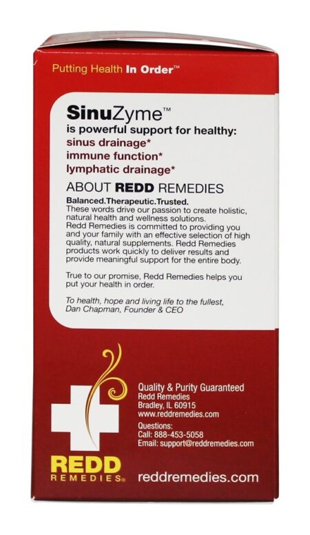 SinuZyme Immune Support - Cápsulas vegetarianas 40 Redd Remedies - Image 3