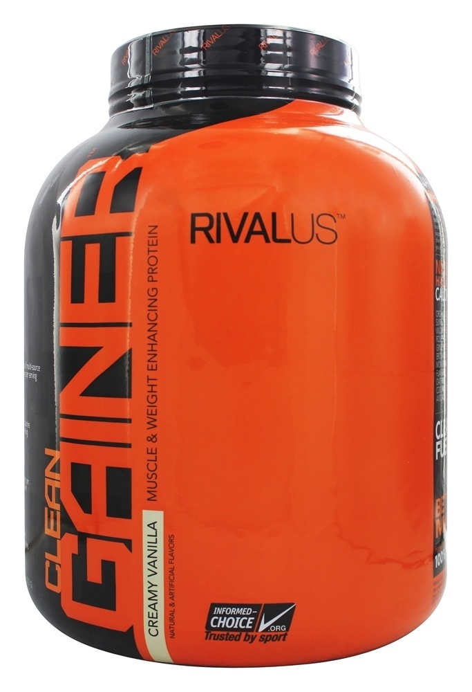 Gainer limpo aumenta massa muscular e baunilha cremosa - 5 lbs. Rivalus