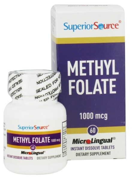 Folato de Metila Instantâneo Dissolver 1000 mcg. - 60 Tablet (s) Superior Source