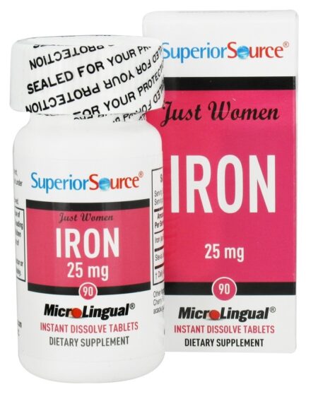 Just Women Ferro de Dissolução Instantânea 25 mg. - 90 Tablet (s) Superior Source