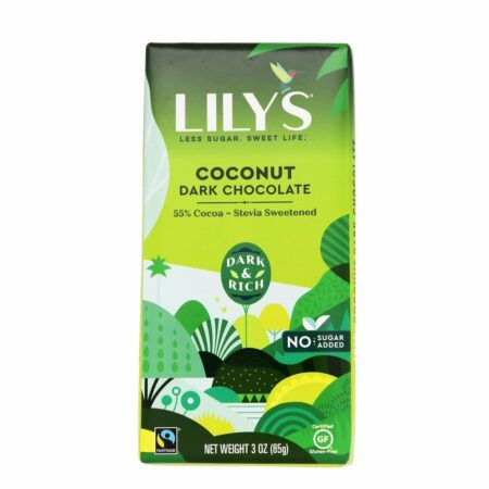 Barra de Chocolate Negro 55 % Cocoa Coco - 3 oz. Lily's