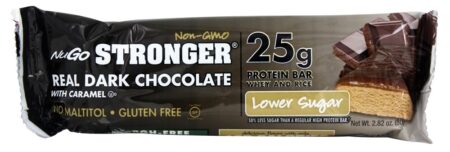 Mais forte Proteína Bar Real Escuro Chocolate com Caramelo - 2.82 oz. NuGo Nutrition