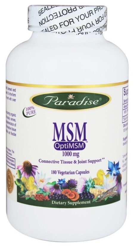 OptiMSM 1000 mg. - Cápsulas vegetarianas 180 Paradise Herbs