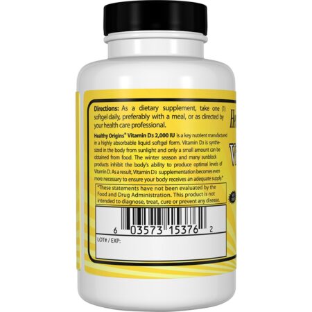 Vitamina D3 2000 UI - 240 Softgels Healthy Origins - Image 3