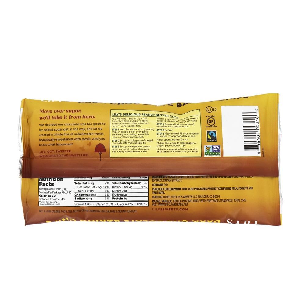 Chips de chocolate escuro 55 % Chocolate escuro de cacau - 9 oz. Lily's - Imagem 4