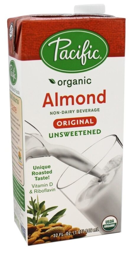 Leite de amêndoa orgânico sem açúcar original - 32 fl. oz. Pacific Foods