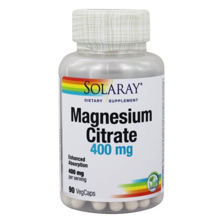 Citrato de Magnésio 400 mg. - 90 Cápsula (s) vegetal (s) Solaray