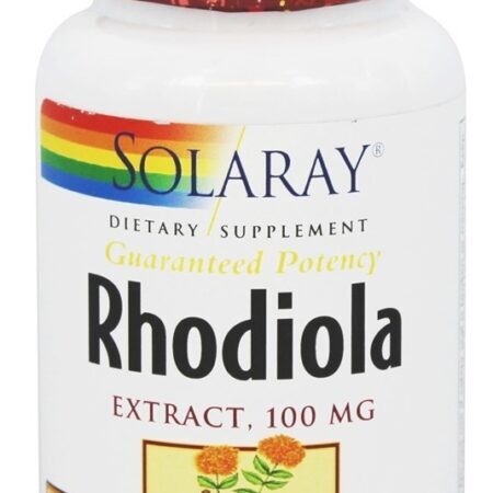 Potência Garantida de Extrato de Rhodiola 100 mg. – Cápsulas vegetarianas 30 Solaray — foto 1