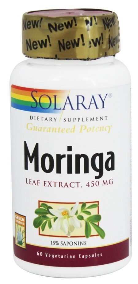 Potência Garantida Extrato de Folha de Moringa 450 mg. - Cápsulas vegetarianas 60 Solaray