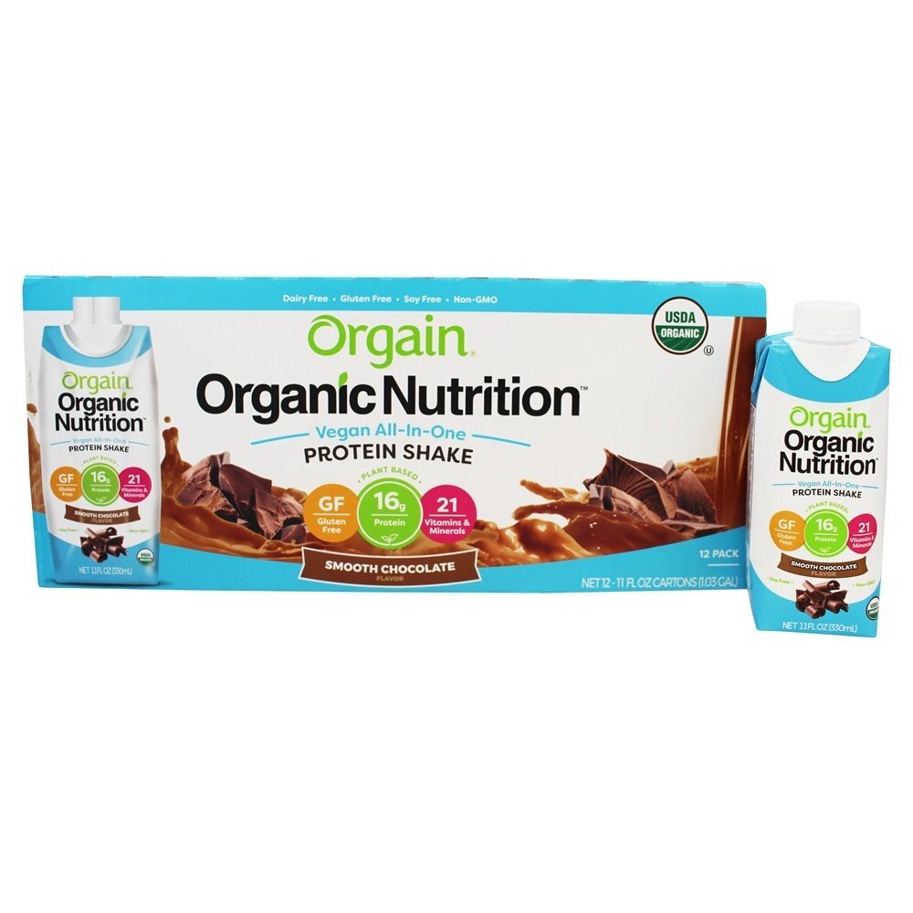 Vegan Pronto Para Beber Completar Proteína Tremer Alisar Chocolate - Pacote 12 Orgain
