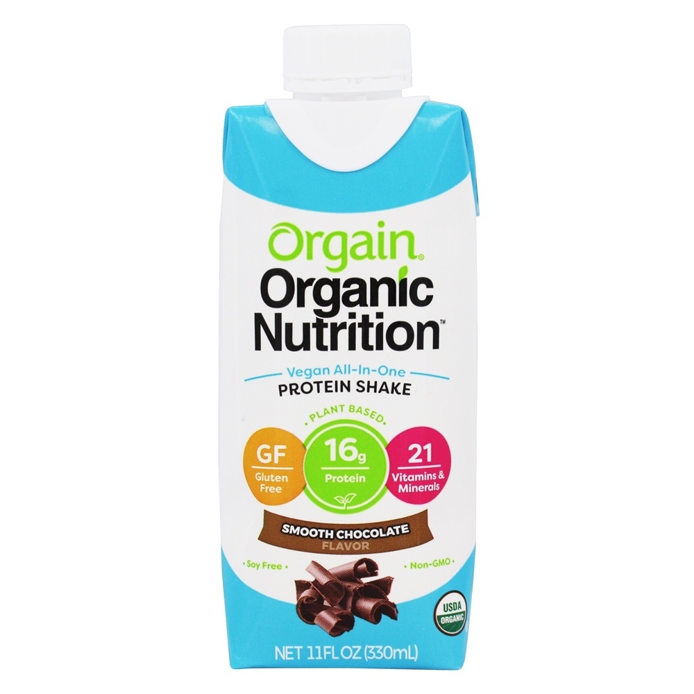Vegan Pronto Para Beber Completar Proteína Tremer Alisar Chocolate - Pacote 12 Orgain - Imagem 3