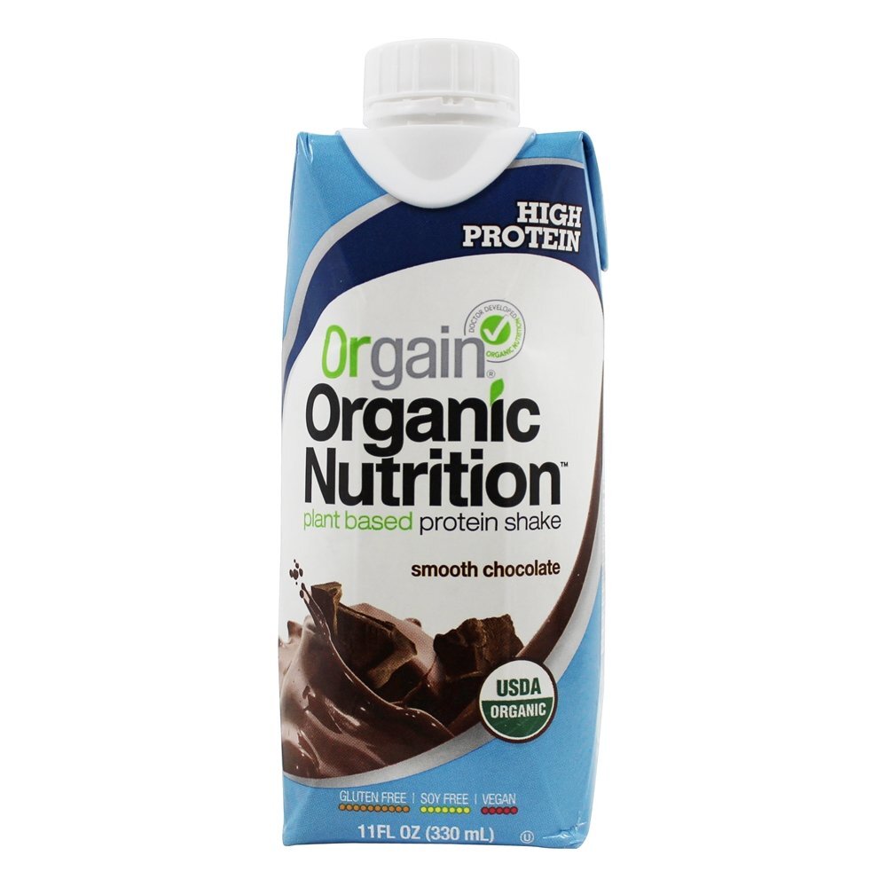 Vegan Pronto Para Beber Completar Proteína Tremer Alisar Chocolate - Pacote 12 Orgain - Imagem 4