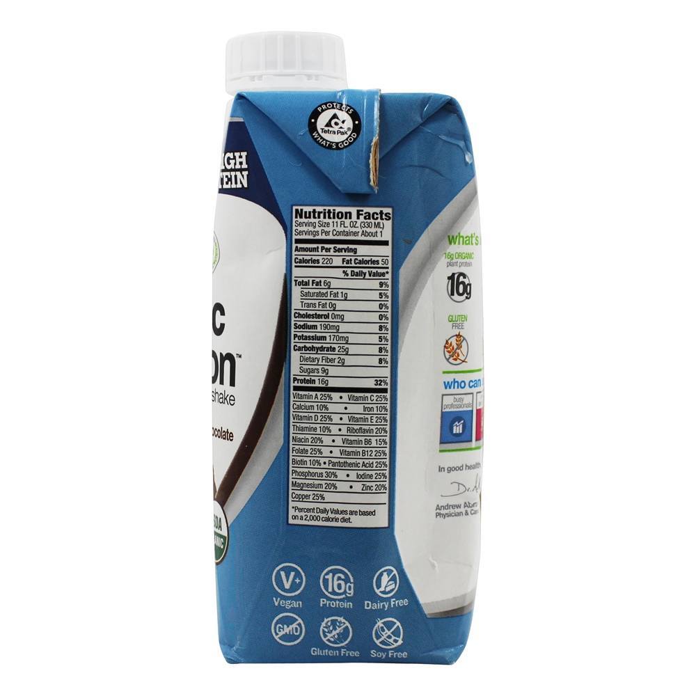 Vegan Pronto Para Beber Completar Proteína Tremer Alisar Chocolate - Pacote 12 Orgain - Imagem 5