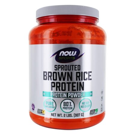 Agora Sports brotou pó de proteína de arroz integral - 2 lbs. NOW Foods