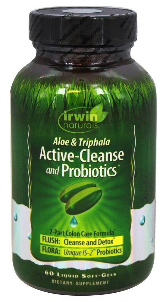 Aloés & Triphala Ativo Limpar e Probiotic - 60 Softgels Irwin Naturals