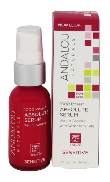 1000 Rosas Absoluto Soro com Rosa Haste Células - 1 fl. oz. Andalou Naturals