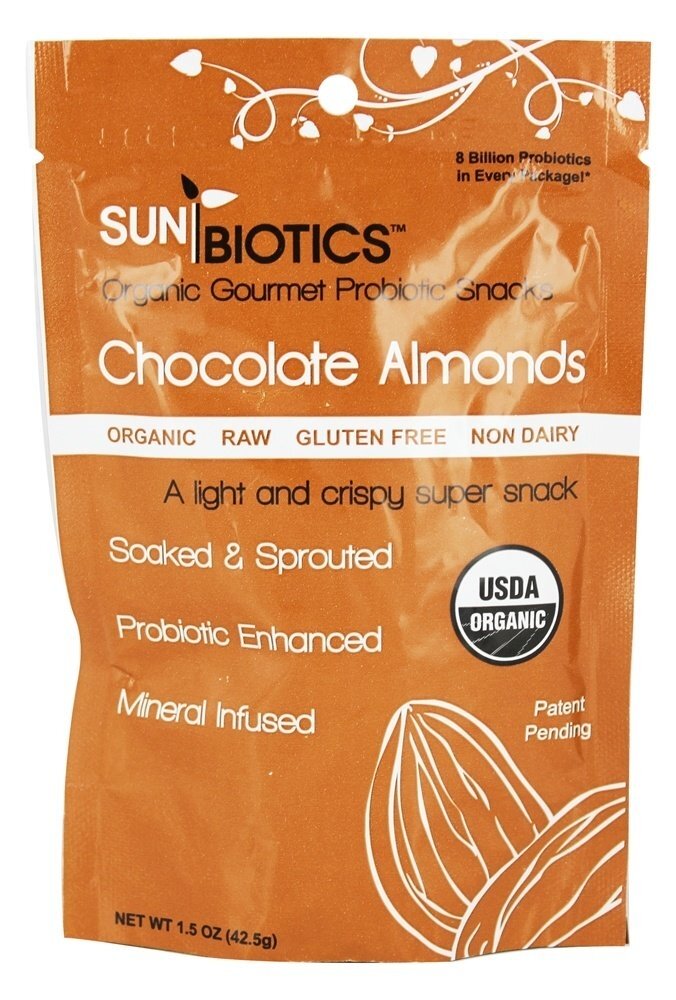 Amêndoas Cruas Orgânicas Chocolate - 1.5 oz. Sunbiotics