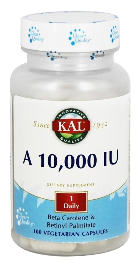 Vitamina A 10000 UI - Cápsulas vegetarianas 100 Kal