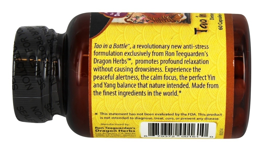 Tao em uma garrafa 500 mg. - Cápsulas vegetarianas 60 Dragon Herbs - Imagem 3
