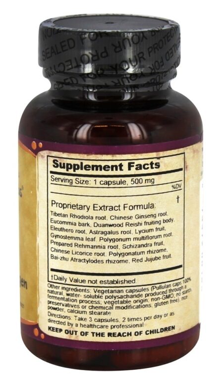 Super Adaptogen 500 mg. - Cápsulas vegetarianas 100 Dragon Herbs - Image 2