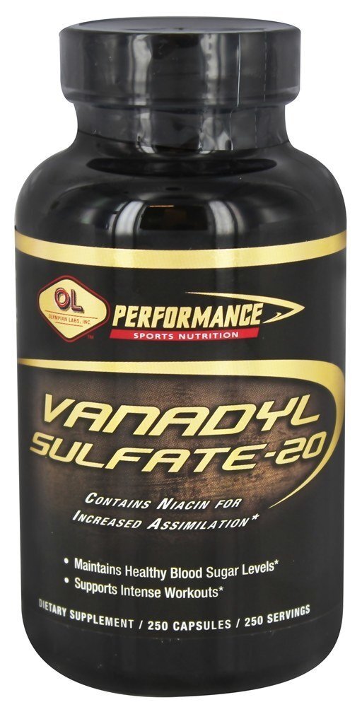 Sulfato de vanadil-20 - Cápsulas 250 Olympian Labs
