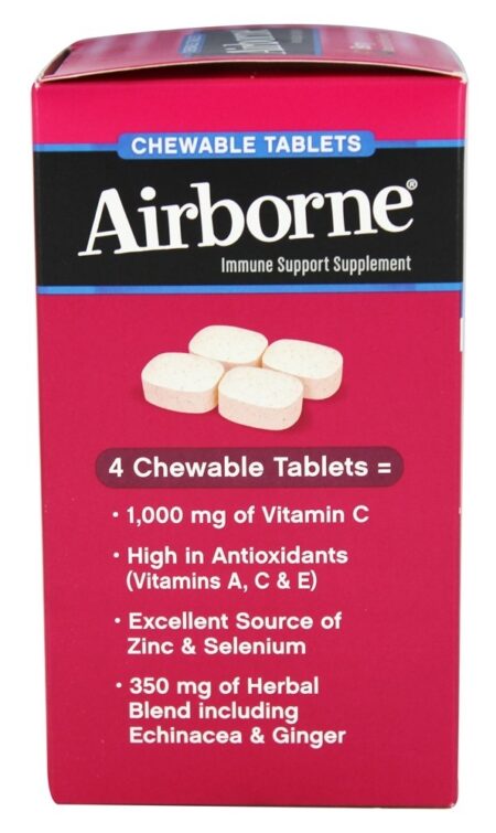 Baga de Suporte Imune Mastigável - 64 Tablets Airborne - Image 4