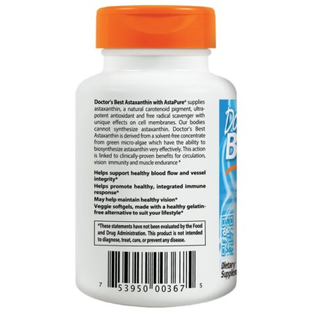 Astaxantina Com AstaPure12 6 mg. - 90 Softgels Doctor's Best - Image 3