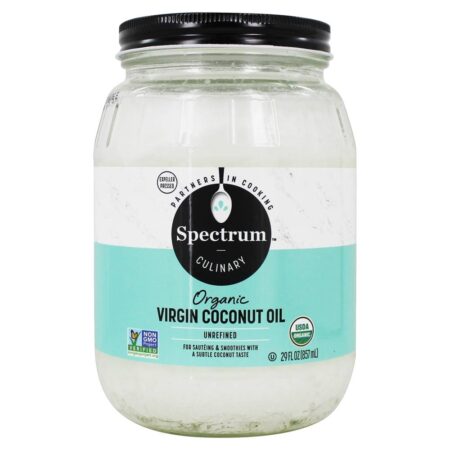 Óleo De Coco Virgem Orgânico - 29 fl. oz. Spectrum Essentials