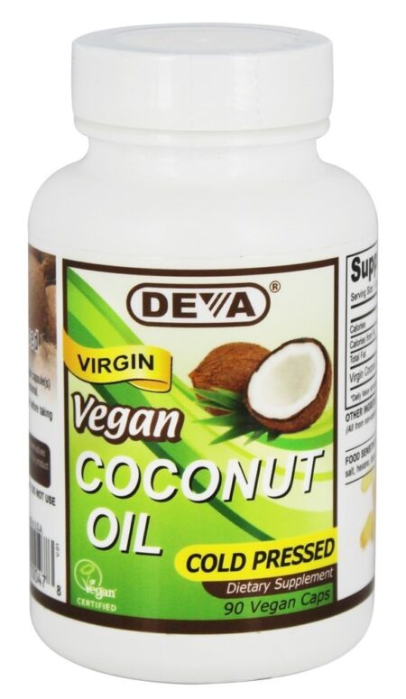 Óleo De Coco Virgem Vegano - 90 Tampas veganas Deva Nutrition