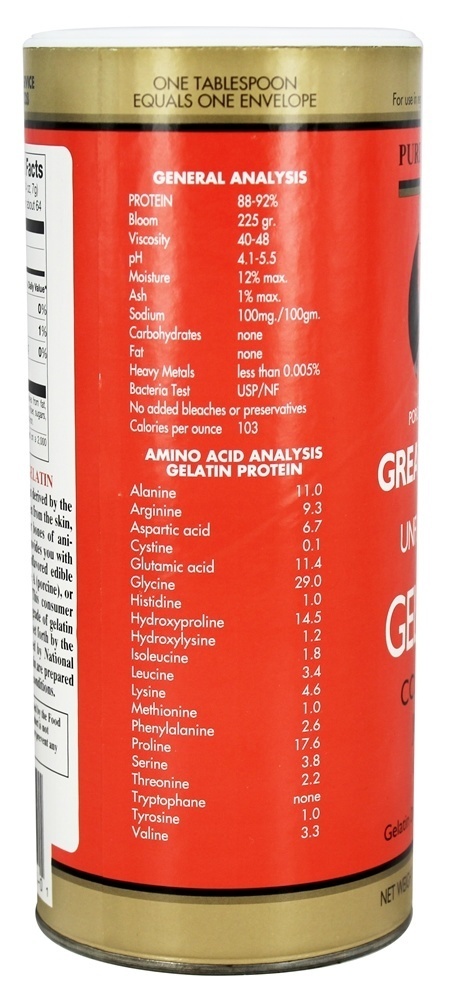 Cuidados de articulação de colágeno de gelatina suína sem sabor - 16 oz. Great Lakes - Imagem 3