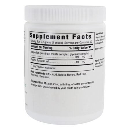 Pó de Magnésio 300 com Espinafre Orgânico - 4.7 oz. Innate Response Formulas - Image 2