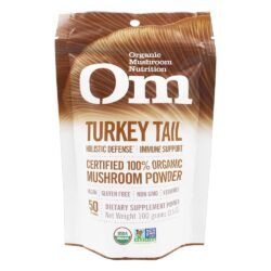 Cogumelo Orgânico De Cauda De Peru Em Pó - 3.57 oz. Om