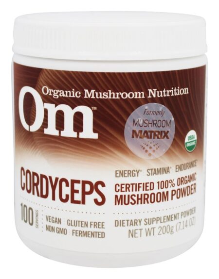 Cogumelo Cordyceps Orgânico em Pó - 7.14 oz. Matriz de Cogumelo Anteriormente Om