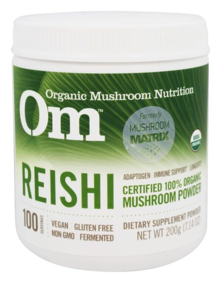 Pó cogumelo orgânico Reishi - 7.14 oz. Matriz de Cogumelo Anteriormente Om