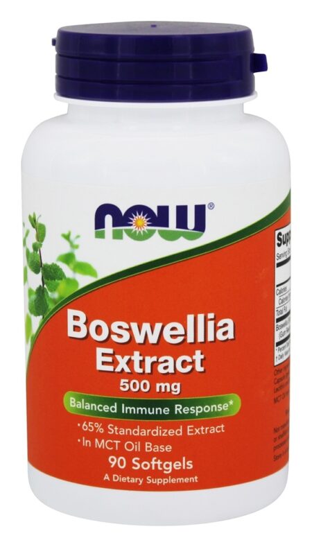 Resposta Imunitária Balanceada de Extrato de Boswellia 500 mg. - 90 Softgels NOW Foods