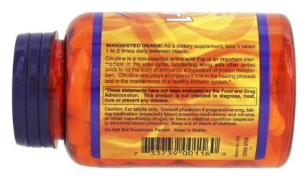 NOW Sports Força Extra de L-Citrulina 1200 mg . - 120 Tablets NOW Foods - Image 3