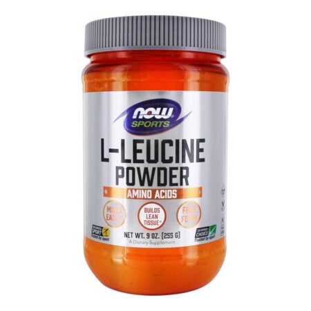 NOW Sports L-Leucine Aminoácido em pó - 9 oz. NOW Foods