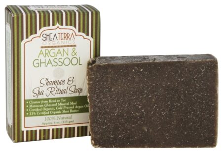 Shampoo e Spa Sabonete Ritual Argan & Gassool - 4 oz. Shea Terra Organics