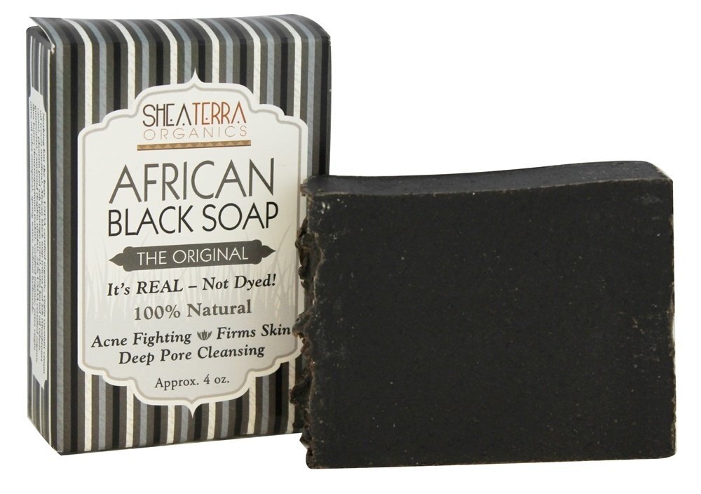 Karité Sabão Africano Preto - 4 oz. Shea Terra Organics
