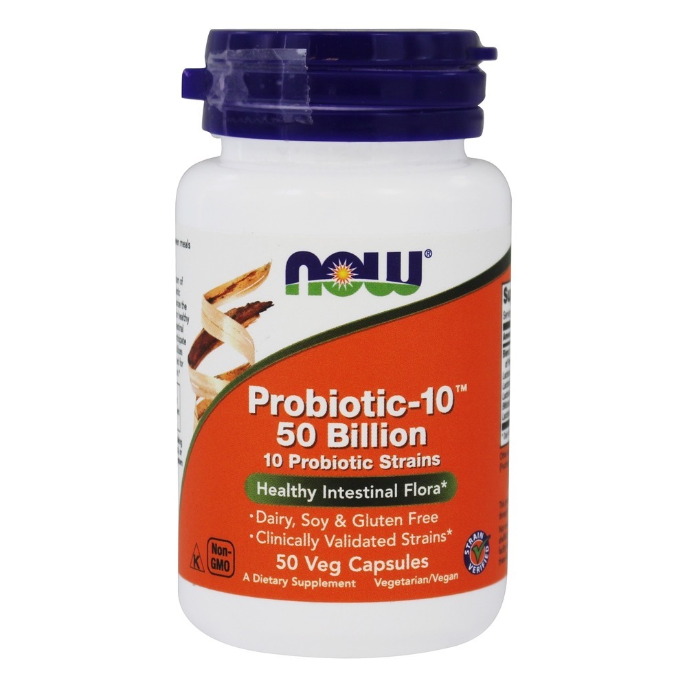 Probiótico-10 50 Bilhões de UFC - 50 Cápsula (s) vegetal (s) NOW Foods