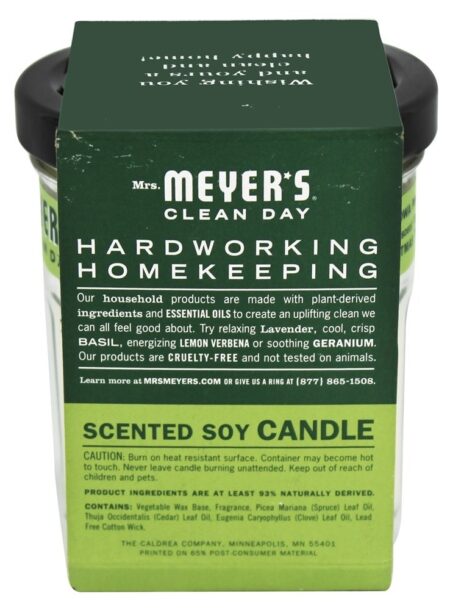 Dia limpo Scented vela de soja Iowa Pine - 4.9 oz. Mrs. Meyer's - Image 3