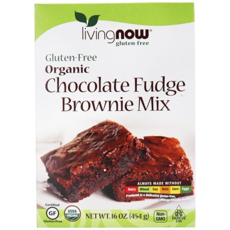 Vivendo agora sem glúten Organic Chocolate Fudge Brownie Mix - 16 oz. NOW Foods