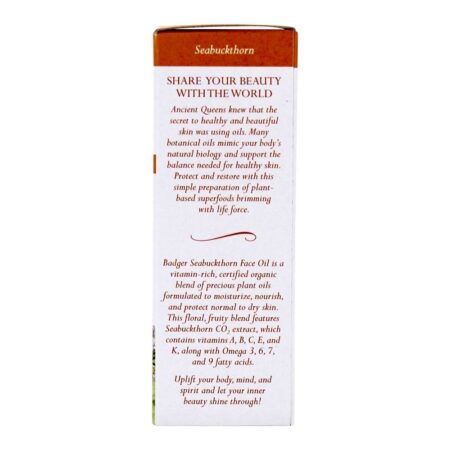 Óleo de rosto Seabuckthorn - 1 fl. oz. Badger - Image 5