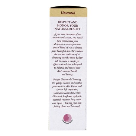 Óleo de limpeza facial sem cheiro – 2 fl. oz. Badger — foto 5