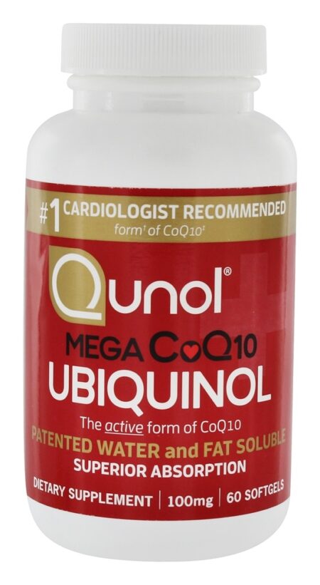 Mega CoQ10 Ubiquinol 100 mg. - 60 Softgels Qunol