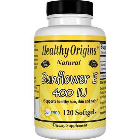 Girassol Natural E 400 UI - 120 Softgels Healthy Origins