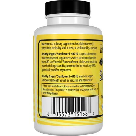 Girassol Natural E 400 UI - 120 Softgels Healthy Origins - Image 3