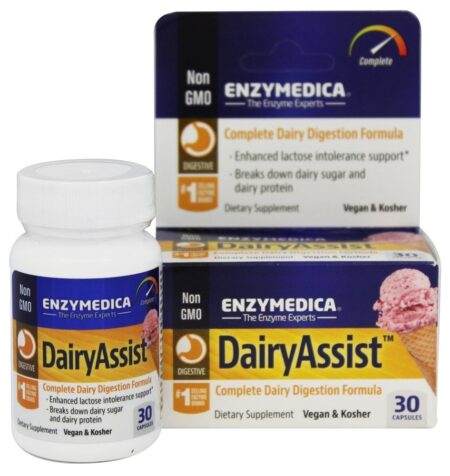 DairyAssist - Cápsulas vegetarianas 30 Enzymedica