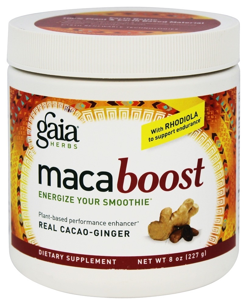 Macaboost Energize Seu Batido Real Cacau-Gengibre - 8 oz. Gaia Herbs