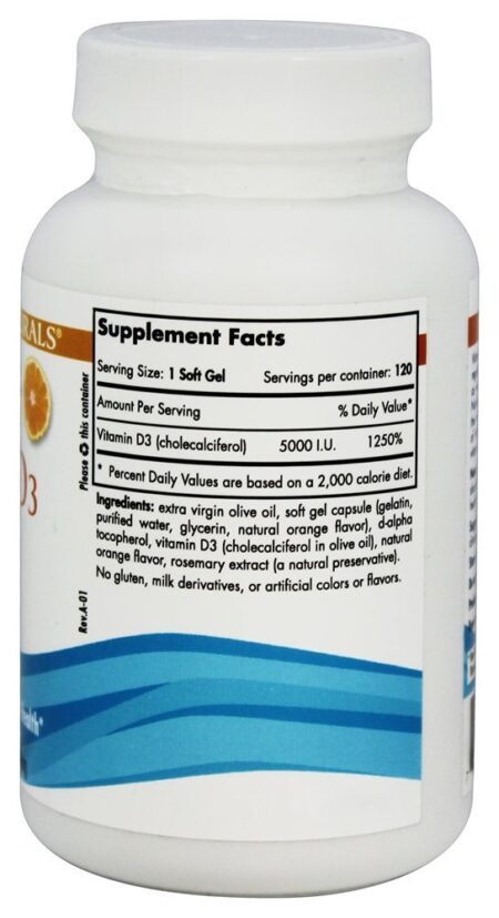 Vitamina D3 de Azeite Extra Virgem 5000 IU - 120 Softgels Nordic Naturals - Image 2